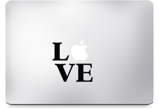 Lámina para MacBook Pro MacDecals diseño Love