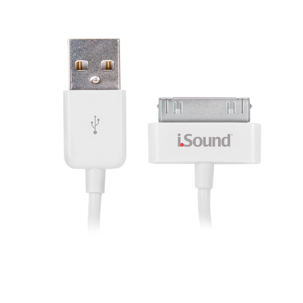 Cable 30-pines a USB iSound Blanco